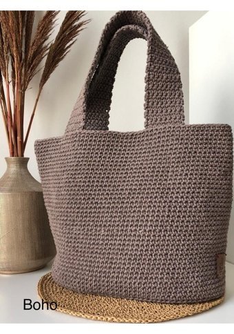 Parla Design Handmade Boho Kadın Omuz Çantası Kahverengi