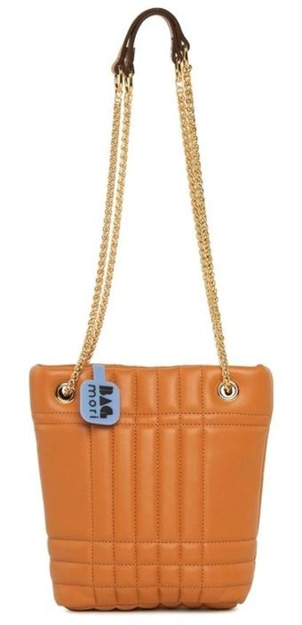 Bagmori Nakış Detaylı Mini Zincirli Kadın Omuz Çantası Camel