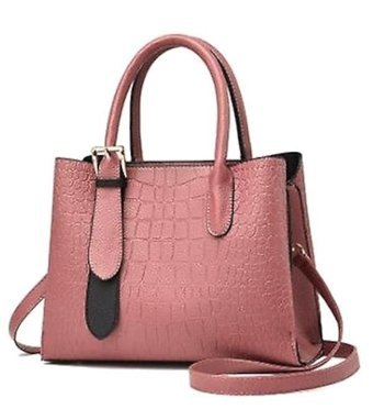 Alibee Yumuşak Pu Tag Moda Pileli Kadın Omuz Çantası Pembe