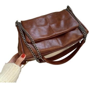 Forestbird Moda Çok Yönlü Zincir Kadın Omuz Çantası Kahverengi