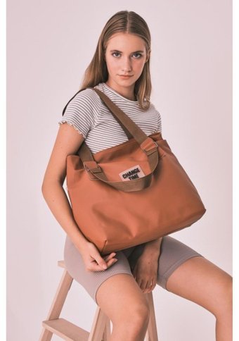 Tecer Missme Change Time Pat Detaylı Shopper Su Geçirmez Kadın Omuz Çantası Taba