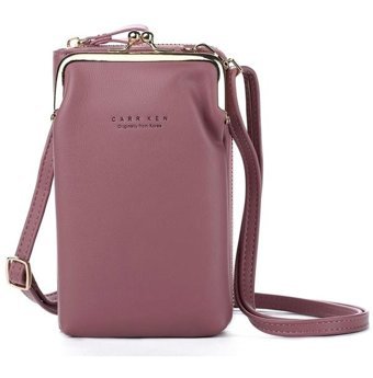 Sones H2105 Çok Fonksiyonlu Düz Dokuma Mini Messenger Kadın Omuz Çantası Mor