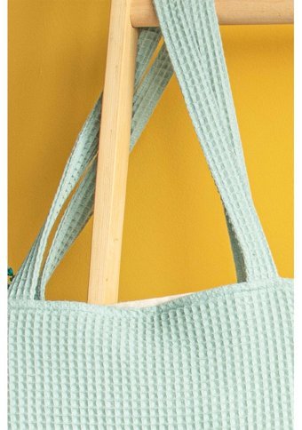 Gold Cotton Waffle Dione Mint Kadın Omuz Çantası Mint