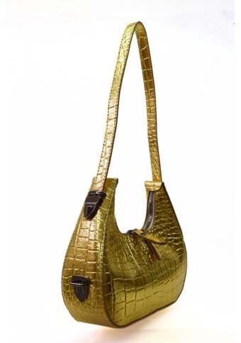 Swessa Deri Baget Cherry Bag Kadın Omuz Çantası Dore