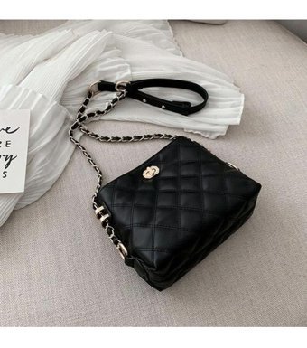 Forestbird Çanta Trendy Pu Deri Kalın Zincir Kadın Omuz Çantası Sarı