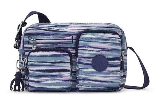 Kipling Albena Küçük Brush Strıpes Kadın Omuz Çantası Mavi
