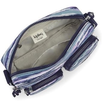 Kipling Albena Küçük Brush Strıpes Kadın Omuz Çantası Mavi