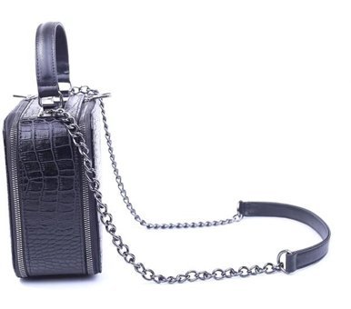 Armine 122 Croco Kadın Omuz Çantası Siyah