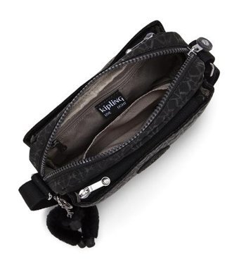 Kipling Abanu Sıgnature Kadın Omuz Çantası Siyah