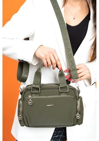 Çlk Accessories Paraşüt Kumaş Su Geçirmez Tr M526 Kadın Omuz Çantası Yeşil