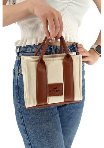 Çlk Accessories Minik Yazı Kadın Omuz Çantası Taba