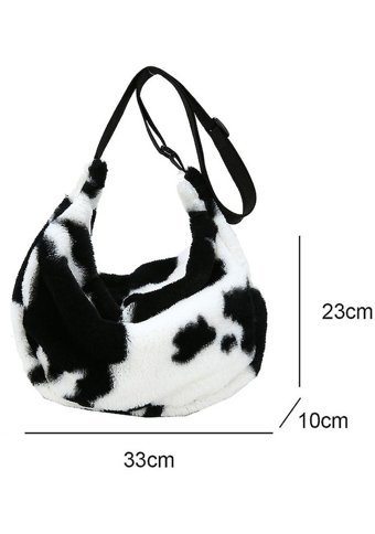 Alibee Moda Kabarık Peluş Kadın Omuz Çantası Çok Renkli