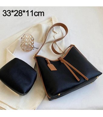 Alibee Moda Tote Üst Saplı lı Şık Kadın Omuz Çantası Siyah