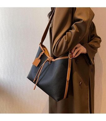 Alibee Moda Tote Üst Saplı lı Şık Kadın Omuz Çantası Siyah