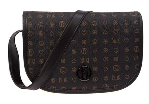 Bilik Deri Monogram Rh 06Mn Kadın Omuz Çantası Siyah - Taba
