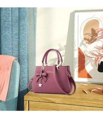 Magideal Suntek Tatil Çalışması Için Üst Kolu Kadın Omuz Çantası Pembe