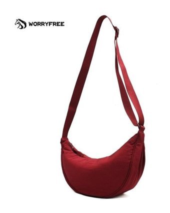 Worryfreeshopping Wr0415101 Şık Basit Naylon Kadın Omuz Çantası Kırmızı