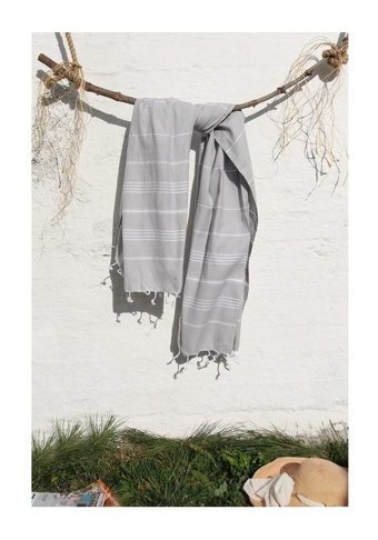 Baveno 498320204 Pamuk - Polyester Plaj Havlusu Bej