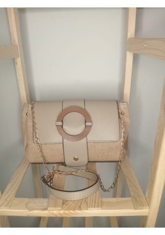 Osso Fashion Hasır Kadın Omuz Çantası Vizon