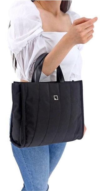 Çlk Accessories Kumaş Kadın Omuz Çantası Siyah