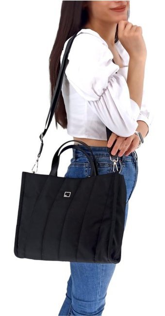 Çlk Accessories Kumaş Kadın Omuz Çantası Siyah
