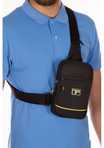 Newish Polo Newish Quatro Minimal Kadın Omuz Çantası Sarı - Siyah