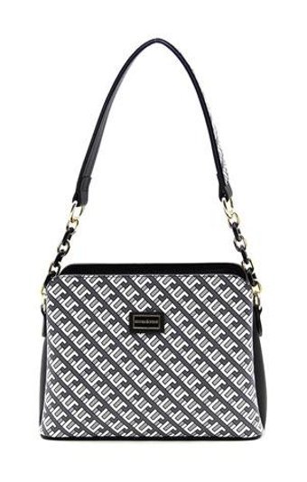 Silver & Polo Geometrik Nv937 Geometrik Kadın Omuz Çantası Siyah