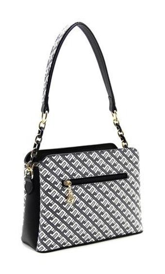 Silver & Polo Geometrik Nv937 Geometrik Kadın Omuz Çantası Siyah