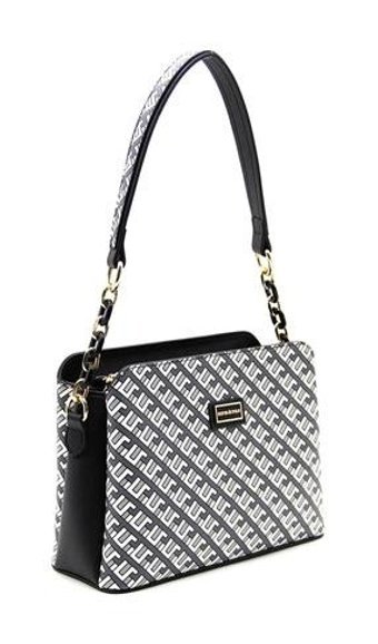 Silver & Polo Geometrik Nv937 Geometrik Kadın Omuz Çantası Siyah