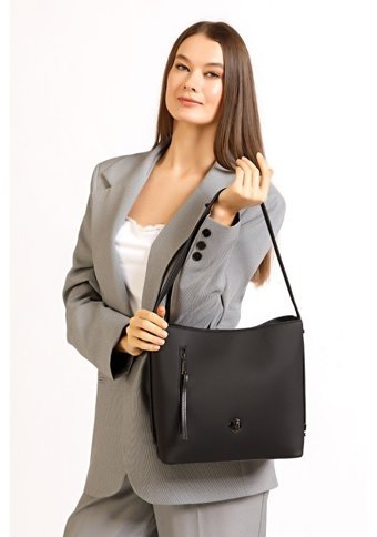Th Bags ThYk13308 Std Kadın Omuz Çantası Siyah