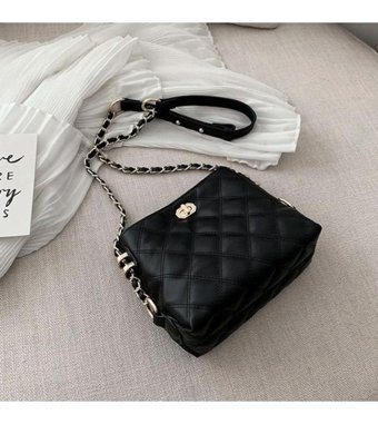 Forestbird Çanta Trendy Pu Deri Kalın Zincir Kadın Omuz Çantası Beyaz