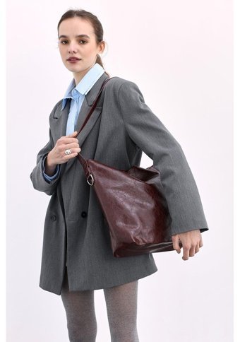 Mopia Hardy Bucket Kadın Omuz Çantası Bordo