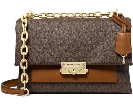 Michael Kors Cede Kapaklı Zincir Kadın Omuz Çantası Kahverengi
