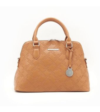 French Connection 23277 Fc Monogramdome Satchel Kadın Omuz Çantası Taba