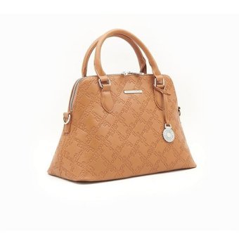 French Connection 23277 Fc Monogramdome Satchel Kadın Omuz Çantası Taba