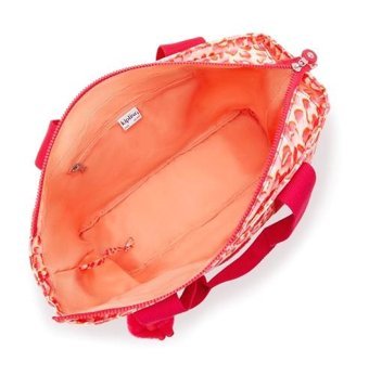 Kipling Minta L Büyük Boy Latın Cheetah Kadın Omuz Çantası Pembe