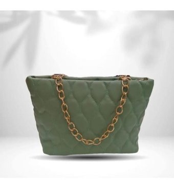 Soo Bag Soobag Kapitone Desenli Tek Gözlü Kadın Omuz Çantası Su Yeşili