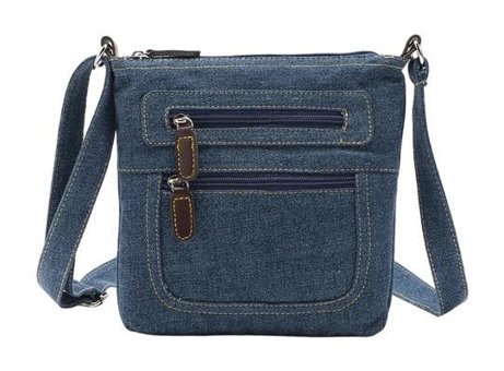 Magideal Suntek Denim Şık Kadın Omuz Çantası Mavi