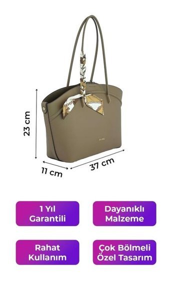 Kriste Bell 7256 Kadın Omuz Çantası Vizon