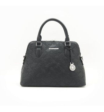French Connection 23278 Fc Monogramdome Satchel Kadın Omuz Çantası Siyah