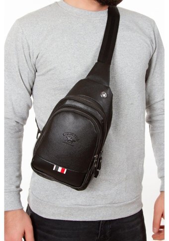 Newish Polo Unisex Kulaklık Çıkışlı Kadın Omuz Çantası Siyah