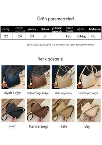 Worryfreeshopping Lbw Küçük Kare Kadın Omuz Çantası Haki