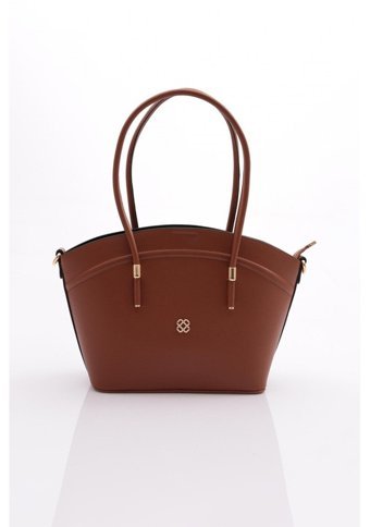 Dgn 100162511R1755 Üstü Oval Kadın Omuz Çantası Taba