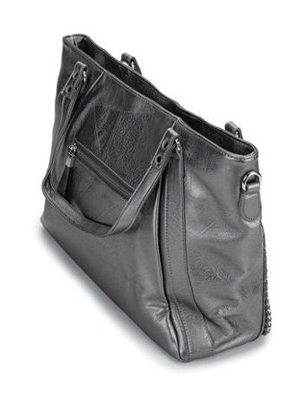 Tamer Tanca Vegan Metalik 921 26718 Bn Y24 Pewter Kadın Omuz Çantası Metalik