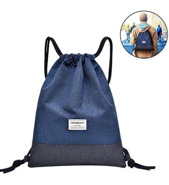 Bruce Drawstring Kadın Omuz Çantası Mavi