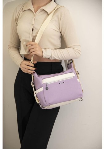 Silver & Polo Nv1135 Lila Kadın Omuz Çantası Lila - Kemik