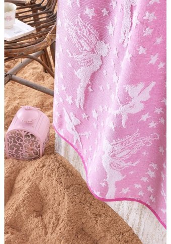 Mariva Home Pamuk Plaj Havlusu Beyaz - Pembe