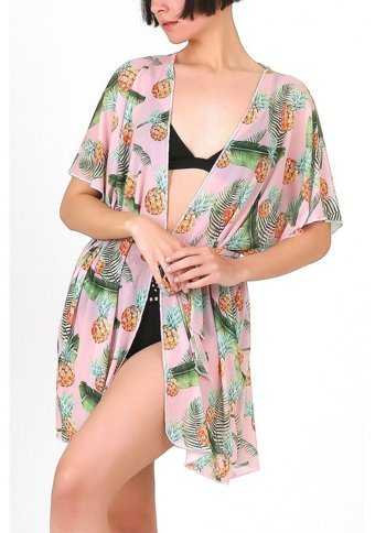 Hamur Ananas Polyester Plaj Havlusu Somon