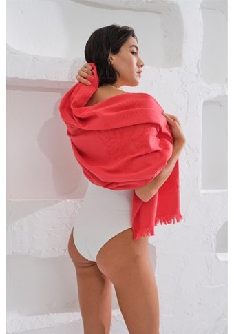 Homelover Sunyse Pamuk Plaj Havlusu Kırmızı