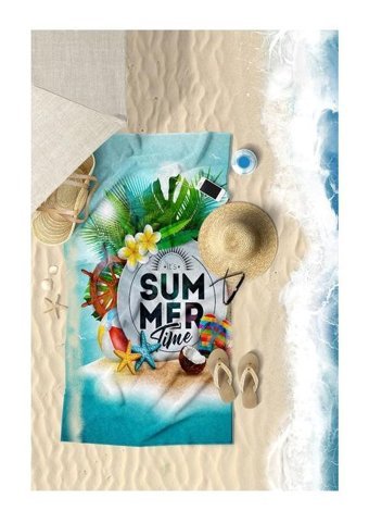 Vevien Summer Time Pamuk Plaj Havlusu Çok Renkli